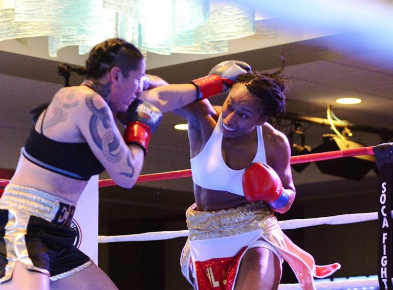 Raquel Miller lands over the top